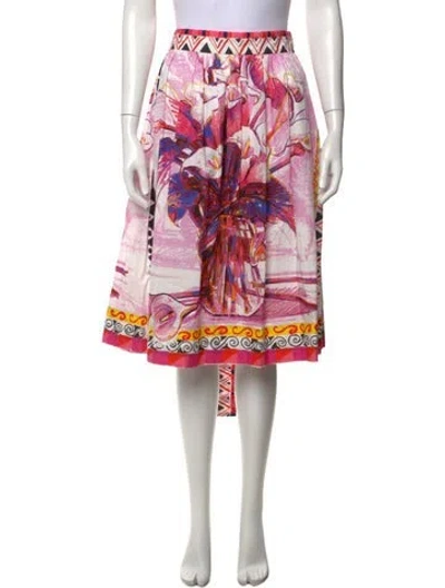 Pre-owned Prada 2018 Midi Length Skirt W/ Tags In Pink