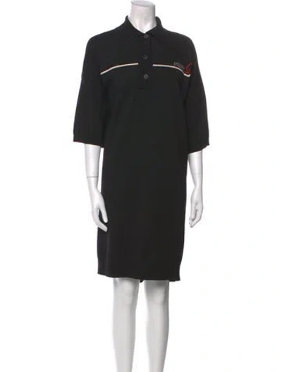 Pre-owned Prada 2018 Mini Dress In Black