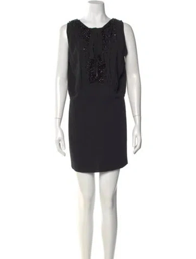 Pre-owned Prada 2018 Mini Dress In Black