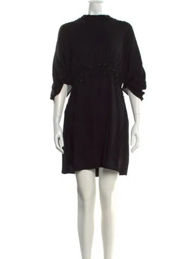 Pre-owned Prada 2018 Mini Dress In Black