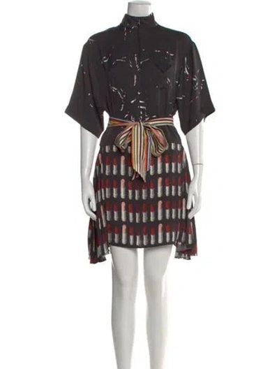 Pre-owned Prada 2018 Mini Dress In Black