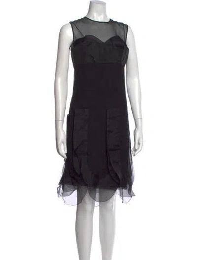 Pre-owned Prada 2018 Mini Dress In Black