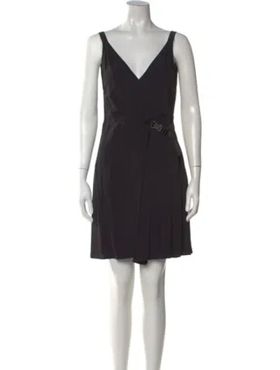 Pre-owned Prada 2018 Mini Dress In Black