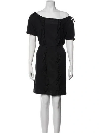 Pre-owned Prada 2018 Mini Dress In Black