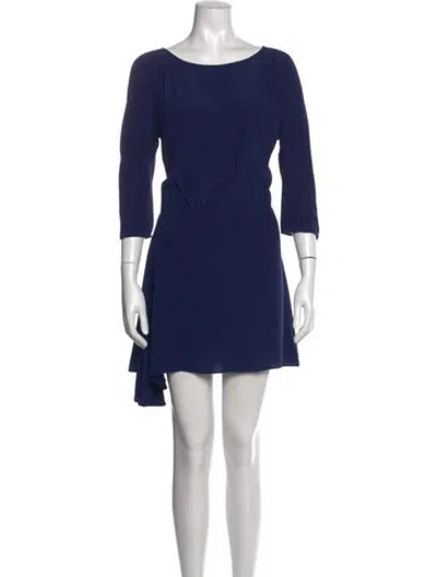 Pre-owned Prada 2018 Mini Dress In Blue