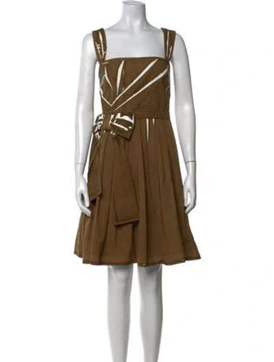 Pre-owned Prada 2018 Mini Dress In Brown