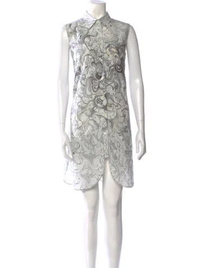 Pre-owned Prada 2018 Mini Dress In Gray