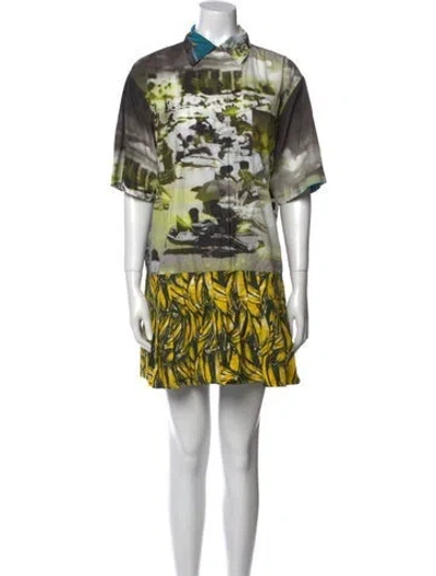 Pre-owned Prada 2018 Mini Dress In Multi