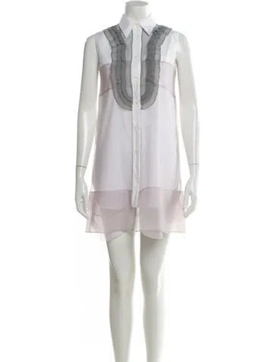 Pre-owned Prada 2018 Mini Dress In Purple