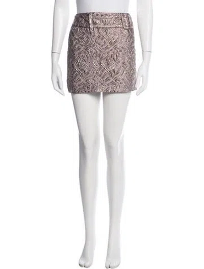 Pre-owned Prada 2018 Mini Skirt In Metallic/purple