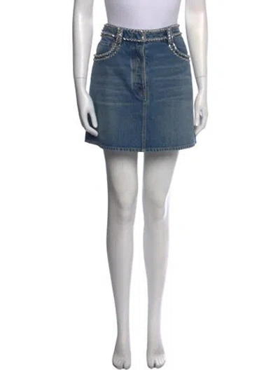 Pre-owned Prada 2018 Mini Skirt W/ Tags In Blue