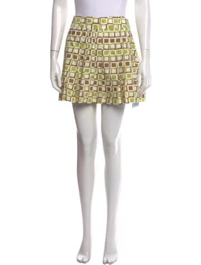 Pre-owned Prada 2018 Mini Skirt W/ Tags In Green