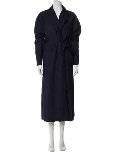 Pre-owned Prada 2018 Mohair Coat In Blue