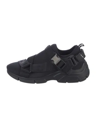 Pre-owned Prada 2018 Neoprene Sneakers In Black