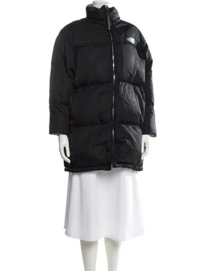 Pre-owned Prada 2018 Nylon Down Coat In Black