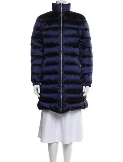 Pre-owned Prada 2018 Nylon Down Coat In Blue