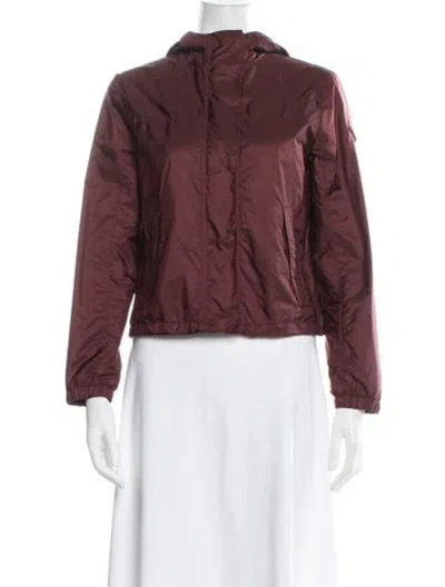 Pre-owned Prada 2018 Nylon Jacket In Burgundy