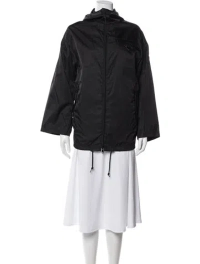 Pre-owned Prada 2018 Nylon Utility Jacket In Black