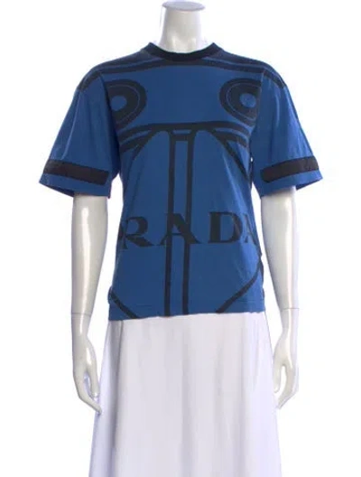 Pre-owned Prada 2018 Oma*amo T-shirt In Blue