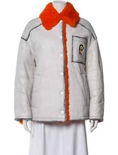 Pre-owned Prada 2018 Printed Jacket In White