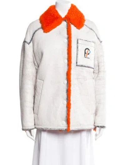 Pre-owned Prada 2018 Shearling Fur Jacket In Multi