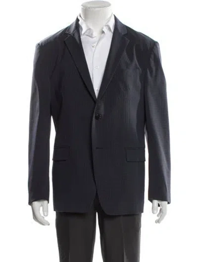 Pre-owned Prada 2018 Signature Logo Blazer In Blue