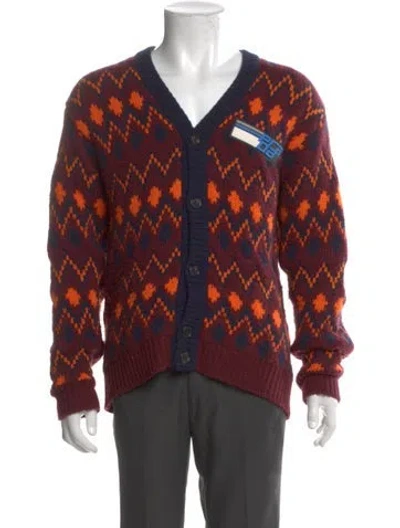 Pre-owned Prada 2018 Signature Logo Cardigan In Multi