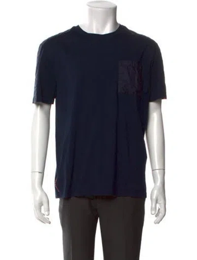 Pre-owned Prada 2018 Signature Logo T-shirt In Blue
