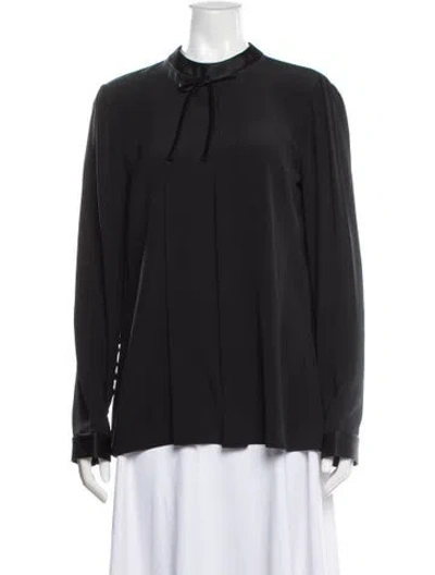 Pre-owned Prada 2018 Silk Blouse In Black