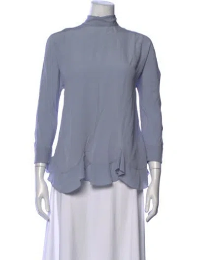 Pre-owned Prada 2018 Silk Blouse In Blue