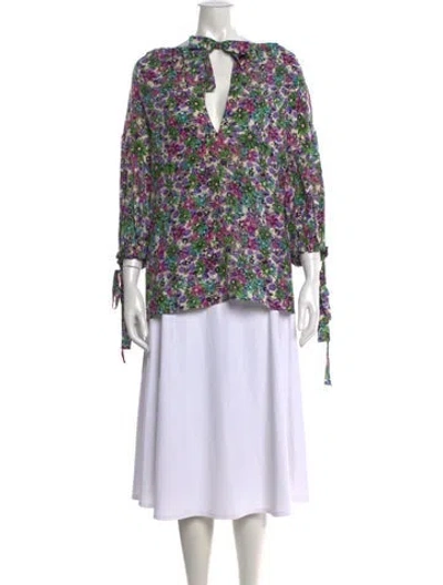 Pre-owned Prada 2018 Silk Blouse In Neutrals