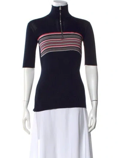 Pre-owned Prada 2018 Silk Top In Blue