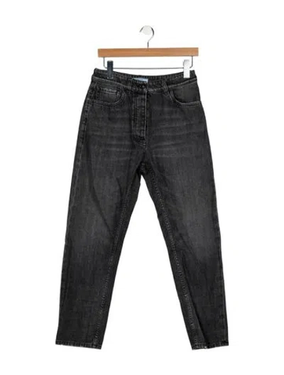Pre-owned Prada 2018 Straight Leg Jeans In Black