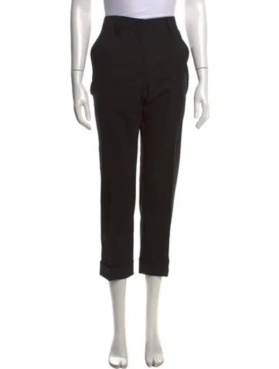 Pre-owned Prada 2018 Straight Leg Pants In Black