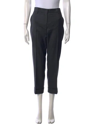 Pre-owned Prada 2018 Straight Leg Pants In Gray