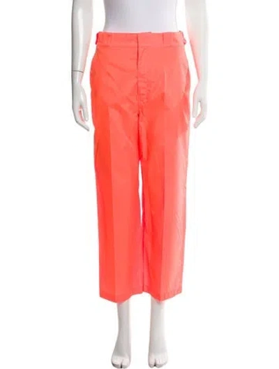 Pre-owned Prada 2018 Straight Leg Pants In Orange
