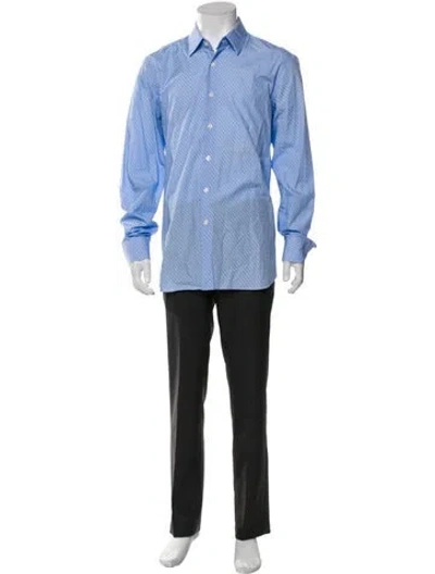 Pre-owned Prada 2018 Striped Dress Shirt In Blue