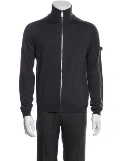 Pre-owned Prada 2018 Virgin Wool Cardigan In Blue