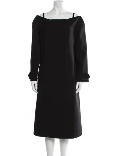Pre-owned Prada 2018 Virgin Wool Coat In Black