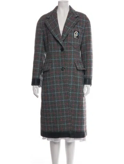Pre-owned Prada 2018 Virgin Wool Coat In Multicolor