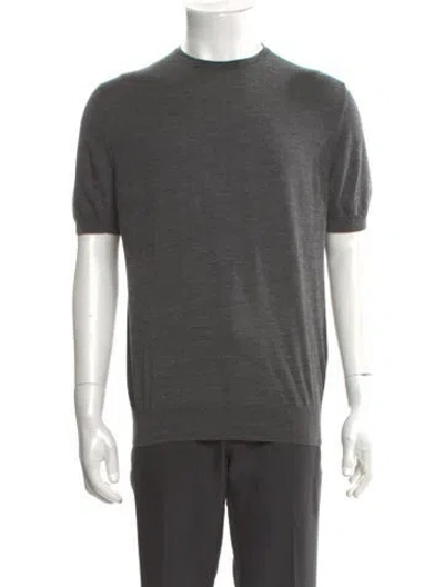Pre-owned Prada 2018 Virgin Wool Pullover In Gray