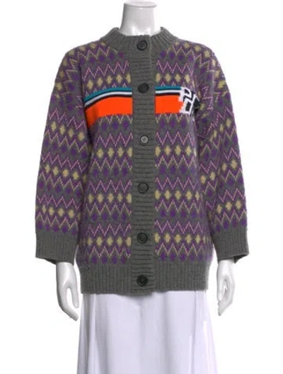 Pre-owned Prada 2018 Virgin Wool Sweater In Grey