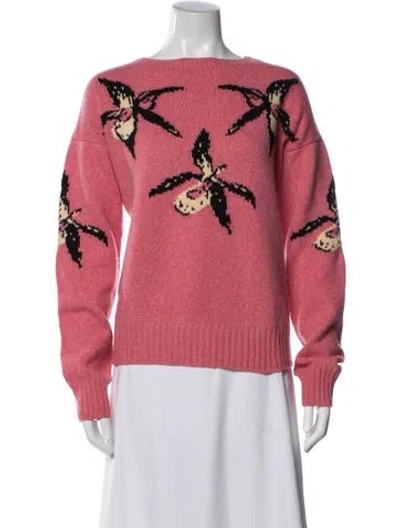 Pre-owned Prada 2018 Virgin Wool Sweater In Pink