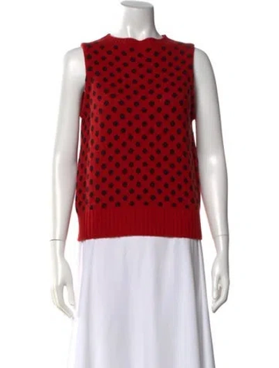 Pre-owned Prada 2018 Virgin Wool Sweater In Red