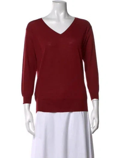 Pre-owned Prada 2018 Virgin Wool Sweater In Red