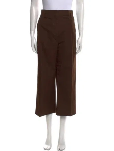 Pre-owned Prada 2018 Wide Leg Pants In Brown
