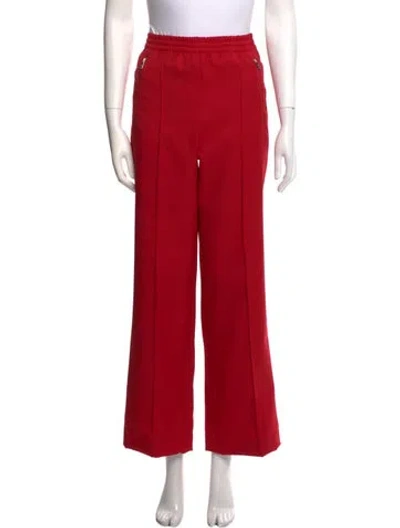 Pre-owned Prada 2018 Wide Leg Pants In Red