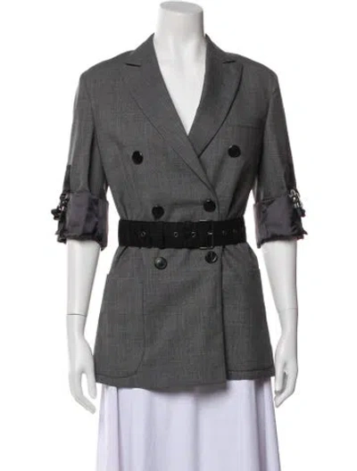 Pre-owned Prada 2018 Wool Blazer In Gray