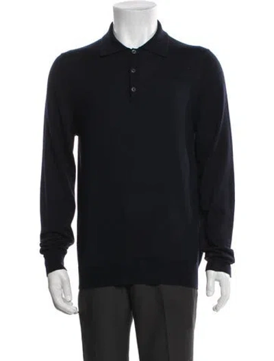 Pre-owned Prada 2018 Wool Polo Sweater In Black