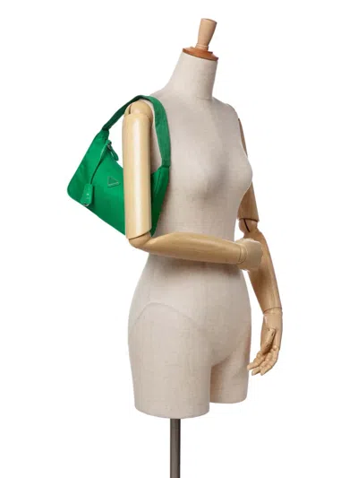 Pre-owned Prada 2019-2024 Mini Tessuto Re Edition 2000 Shoulder Bag In Green